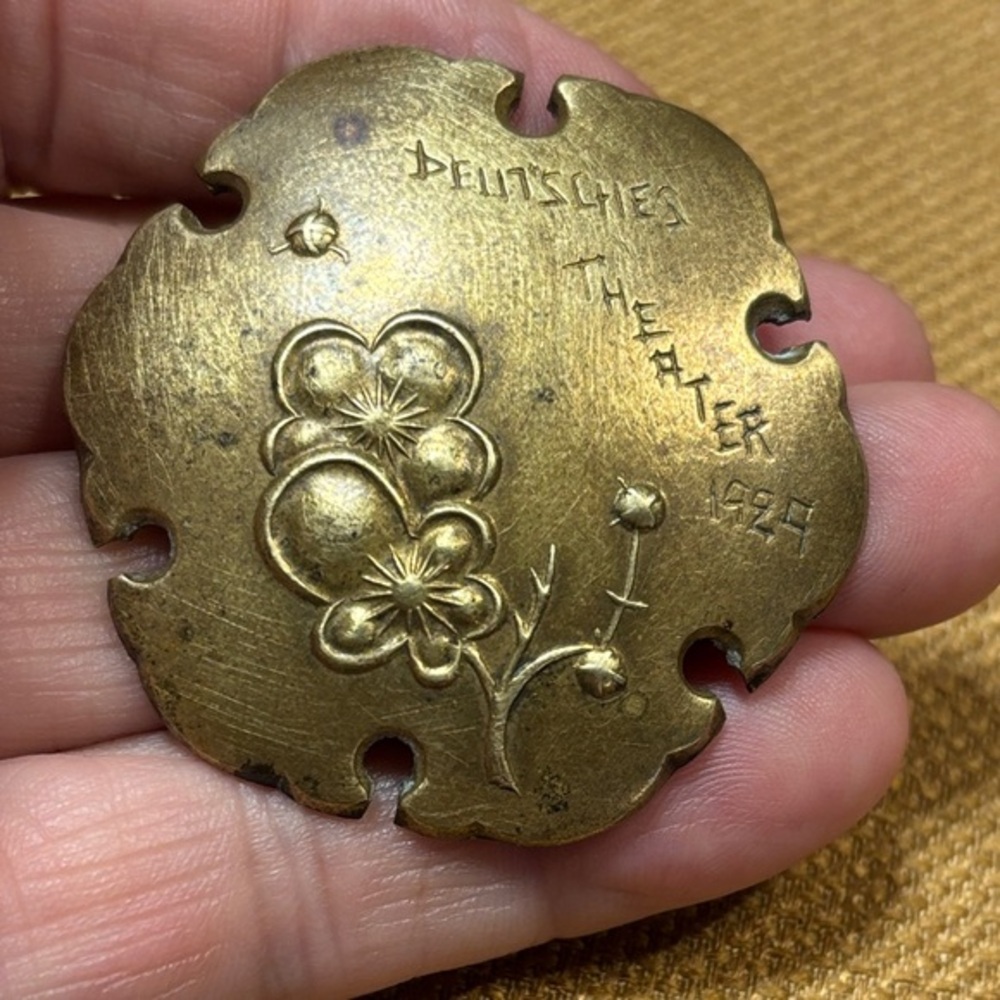 1929 Deutsches Theater Berlin Brooch – Weimar Era Souvenir
